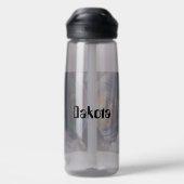 Alien und Astronaut im Weltraum Personalisiert Trinkflasche (Rückseite)