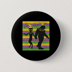 Alien und Bigfoot Bead Vintag Mardi Gras New Orle Button