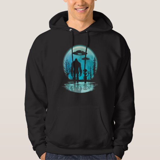 Alien und Bigfoot Hoodie (Vorderseite)