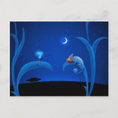 Alien und Chameleon Postkarte (Vorderseite)