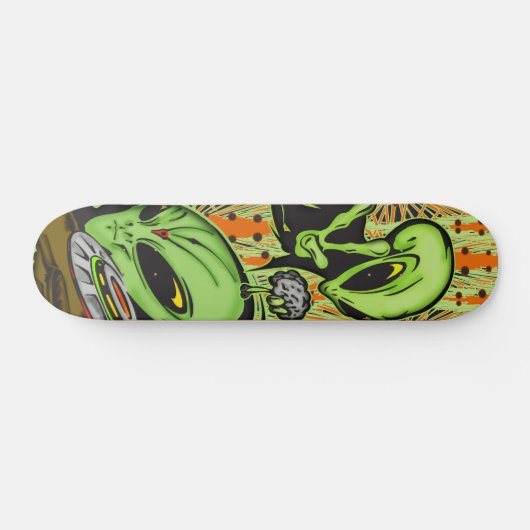 Alien und FliegenSaucer UFO Skateboard (Horizontal)