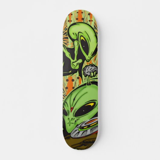 Alien und FliegenSaucer UFO Skateboard (Vorne)