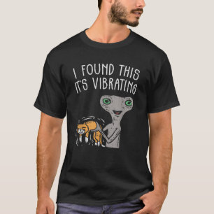 Alien und Katze T-Shirt Funny UFO Shirt