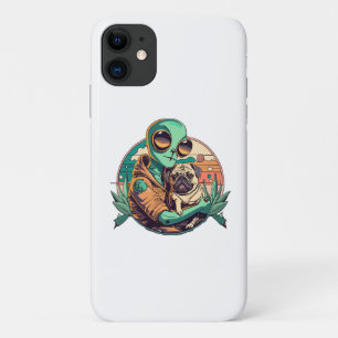 Alien und Mops Case-Mate iPhone Hülle