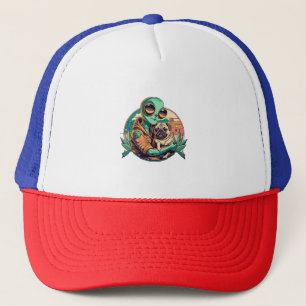 Alien und Mops Truckerkappe