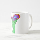 Alien und Pizza Kaffeetasse (VorderseiteRechts)