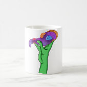 Alien und Pizza Kaffeetasse (Mittel)