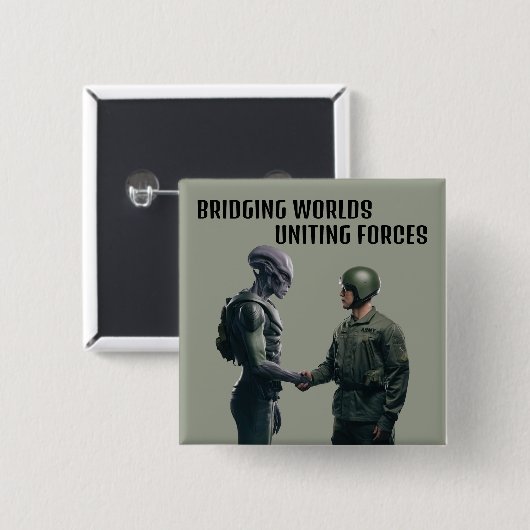 Alien und Soldat Button (Vorne & Hinten)