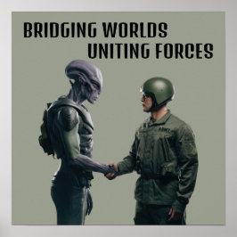 Alien und Soldat Poster