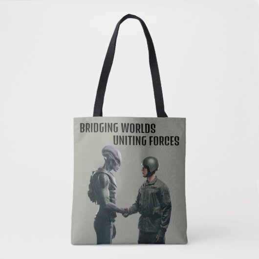 Alien und Soldat Tasche (Vorderseite)