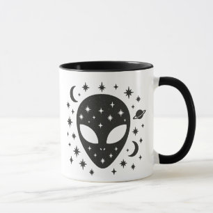 Alien und Sterne Tasse