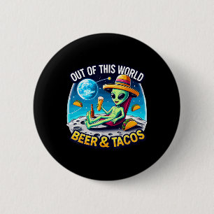 Alien und Taco am Dienstag Button