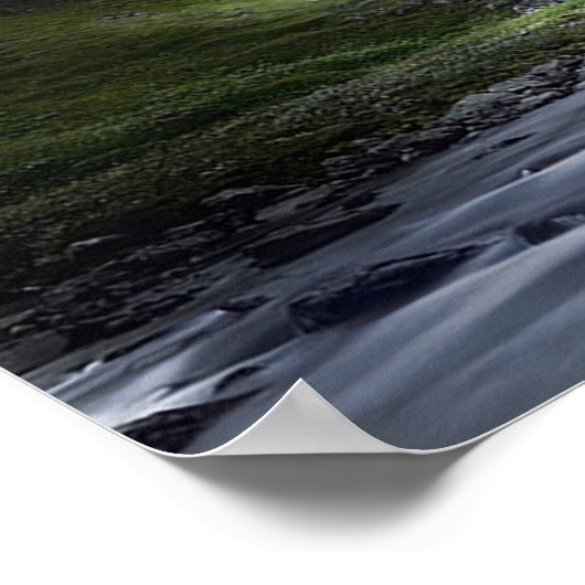 Alien und UFO Spaceship Graphic Art Poster (Ecke)