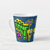 Alien und Weltraumwaffe Milchtasse (Linke Ecke)
