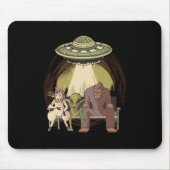 Alien Unicorn Bigfoot Außerirdischen UFO Glaubenss Mousepad (Vorne)