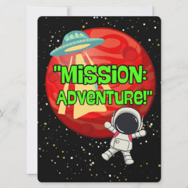 ALIEN, UNIVERSUM, ROCKETSCHAFT, PLANET UND ASTRONA FEIERTAGSKARTE