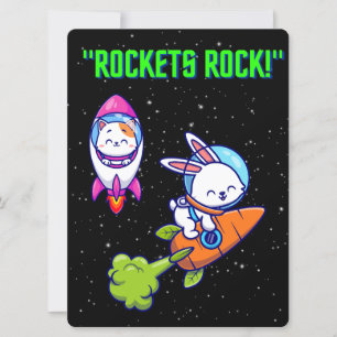 ALIEN, UNIVERSUM, ROCKETSCHAFT, PLANET UND ASTRONA FEIERTAGSKARTE