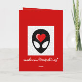 alien Valentine Feiertagskarte (Rückseite)