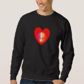 Alien Valentine Heart Science Fiction Sweatshirt (Vorderseite)