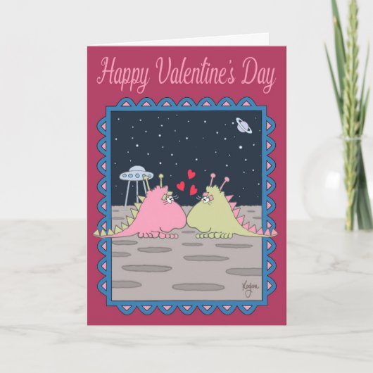 ALIEN VALENTINE Valentine's Day Card Karte (Vorderseite)