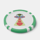Alien Valentine zur Liebe des Weltraums Pokerchips (Einzeln)