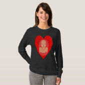 Alien Valentine's Day Artwork Alien Torso Heart T-Shirt (Vorne ganz)