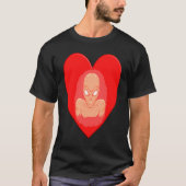 Alien Valentine's Day Artwork Alien Torso Heart T-Shirt (Vorderseite)