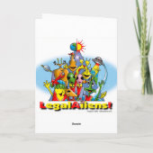 Alien Valentinstag Feiertagskarte (Rückseite)