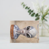 Alien Vatertag Feiertagspostkarte (Stehend Vorderseite)