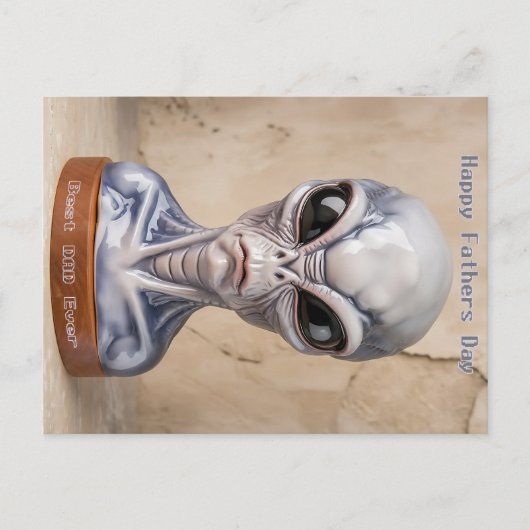 Alien Vatertag Feiertagspostkarte (Vorderseite)
