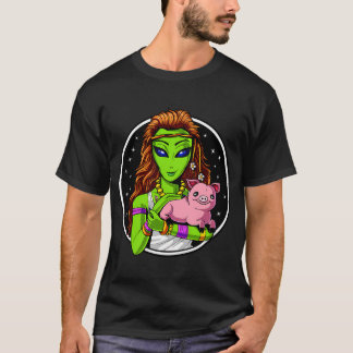 Alien Veganer T-Shirt
