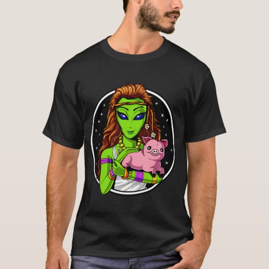 Alien Veganer T-Shirt (Vorderseite)