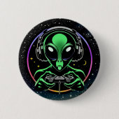 Alien Video Games mit Star Background Button (Vorderseite)