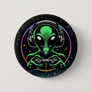 Alien Video Games mit Star Background Button