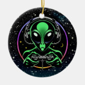 Alien Video Games mit Star Background Keramik Ornament (Vorne)