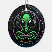 Alien Video Games mit Star Background Keramik Ornament (Links)