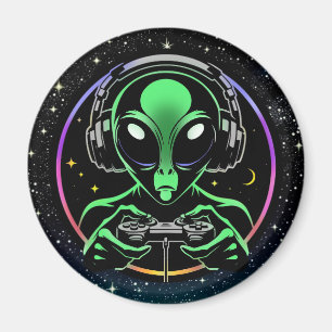 Alien Video Games mit Star Background Magnet