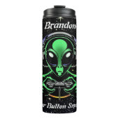 Alien Video Games mit Star Background Thermosbecher (Vorderseite)