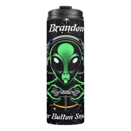Alien Video Games mit Star Background Thermosbecher