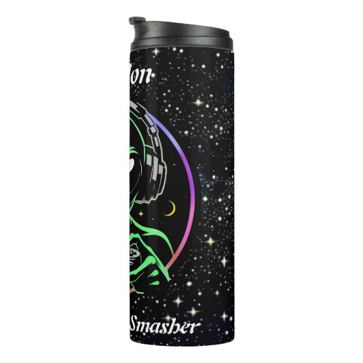 Alien Video Games mit Star Background Thermosbecher (Nach rechts gedreht)
