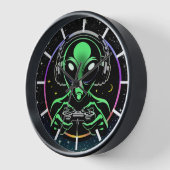 Alien Video Games mit Star Background Uhr (Winkel)