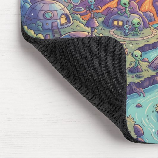 Alien Village at Dusk Mousepad (Ecke)