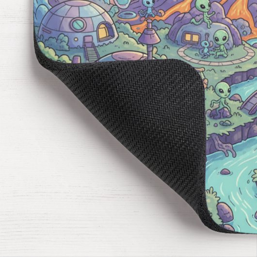 Alien Village by the Volcano Mousepad (Ecke)