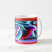Alien-Vision-Kunst Kaffeetasse (VorderseiteRechts)