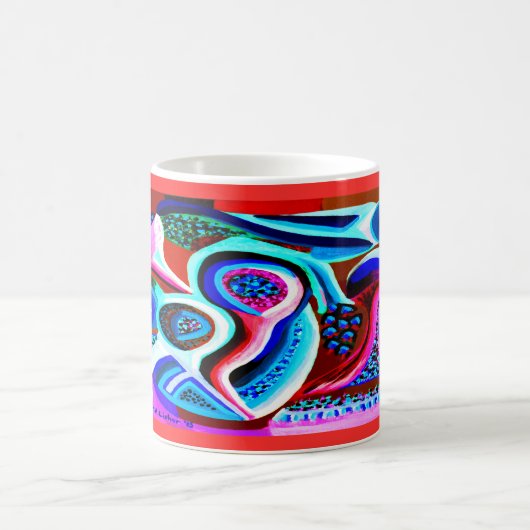 Alien-Vision-Kunst Kaffeetasse (Mittel)