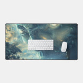 Alien Visiting Fantasy Digitale Kunst Schreibtischunterlage (Tastatur & Maus)
