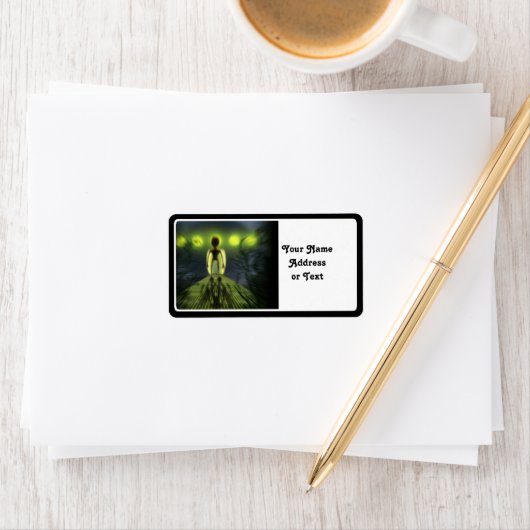 Alien Visitor Adressaufkleber (Insitu)