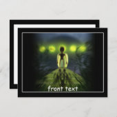 Alien Visitor Einladung (Vorne/Hinten)