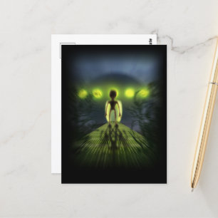 Alien Visitor Postkarte