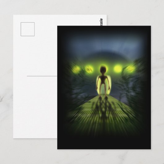 Alien Visitor Postkarte (Vorne/Hinten)